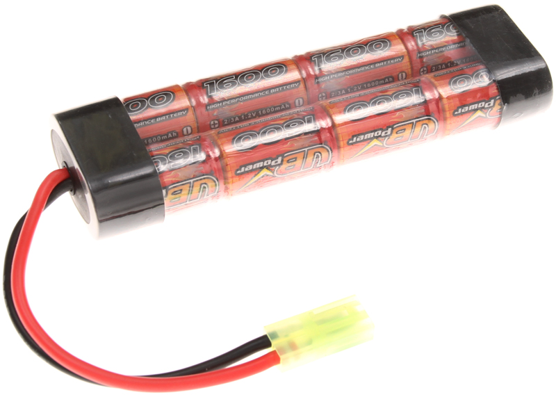 Battery, mini, 9.6V, 1600mAh, VB Power