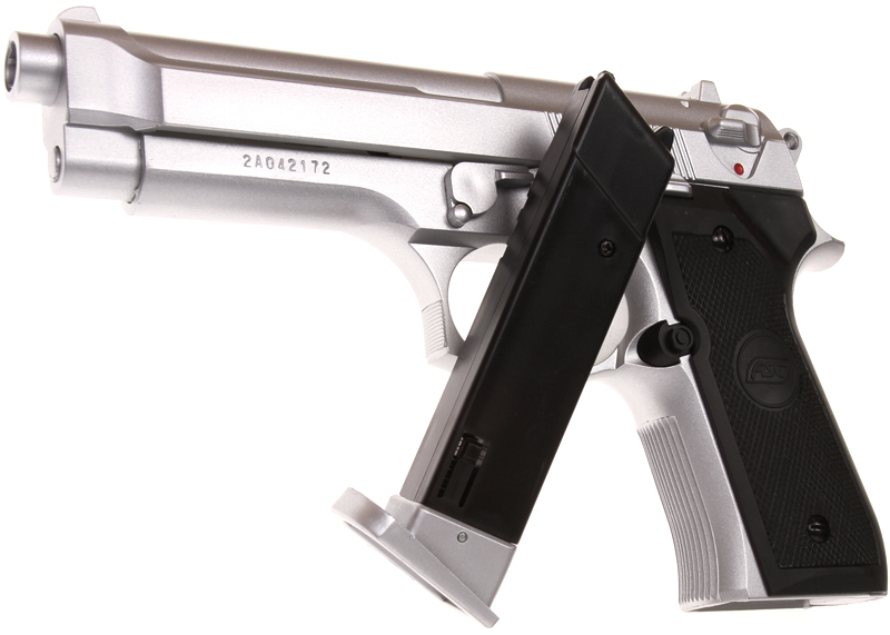 Beretta M92FS, silver, ASG