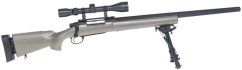 M24 Socom TAN, kétlábú állvány, távcső, Snow Wolf, SW-04T ++