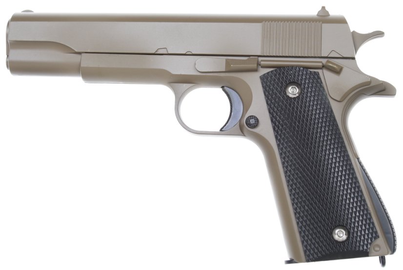 Colt M1911A1, fém, sivatagi, Galaxy, A&K, G.13D