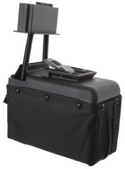 Cargador, M249, mini caja, negro, xhi-cap, 1500 rondas, A&K