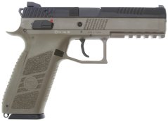 CZ P-09, GBB, corredera metálica, FDE, estuche, ASG
