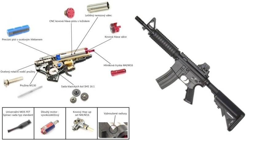 Classic Custom M4 CQB-R, 150m/s, AirsoftGuns, BY-039, BI-3981M