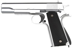 Colt M1911A1, fém, ezüst, Galaxy, A&K, G.13S