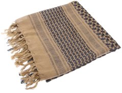 Szemag sál, 110x110, khaki, fekete, ACM