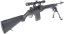 M14, black, bipod, scope, AGM, MP008