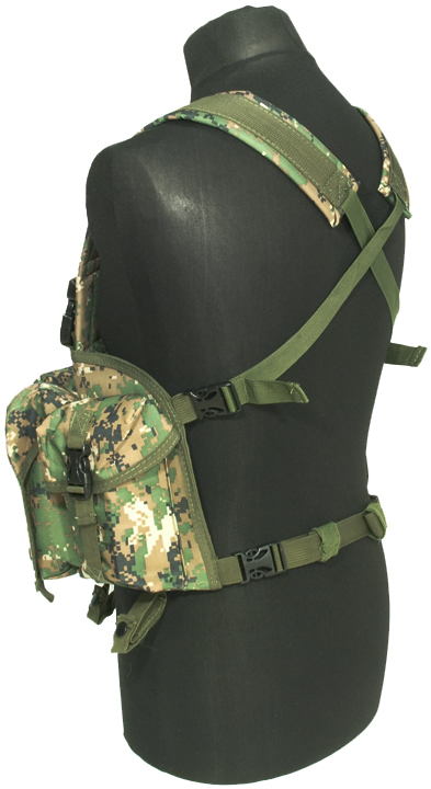 Chest rig tactical, digital woodland, ACM