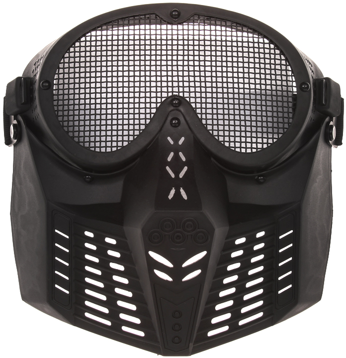 Protective mask, with mesh, small, black, ACM