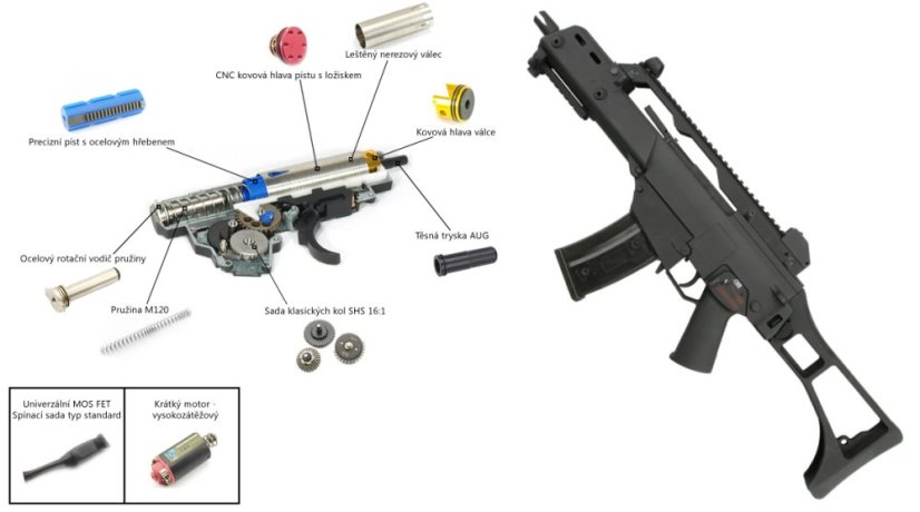 Durable Custom G36C, 130m/s, AirsoftGuns, CM.011