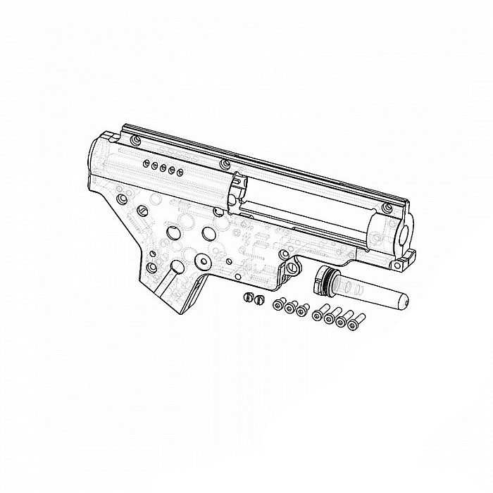 Hajtómű, SR25, CNC, 9 mm, QSC, Retro ARMS