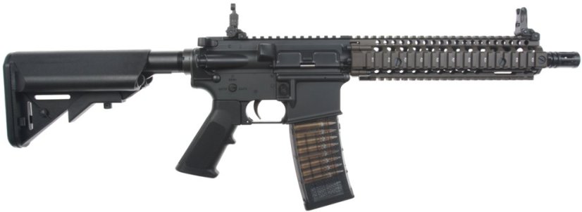 EMG Colt MK18 10.5 Inch Mod 1, DD RII, GBBR, Black/Brown Two Tone, Cyma CGS, COLT.1001