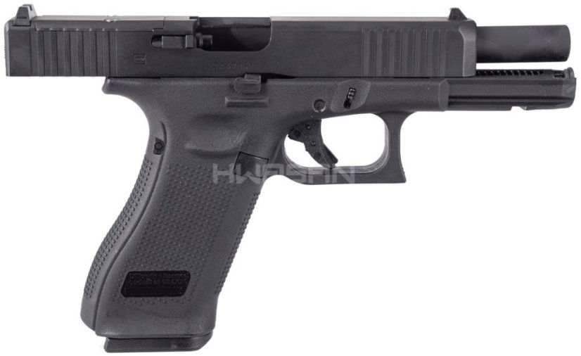 GHK Glock 17 Gen 5 MOS V2, Black, GBB, Umarex