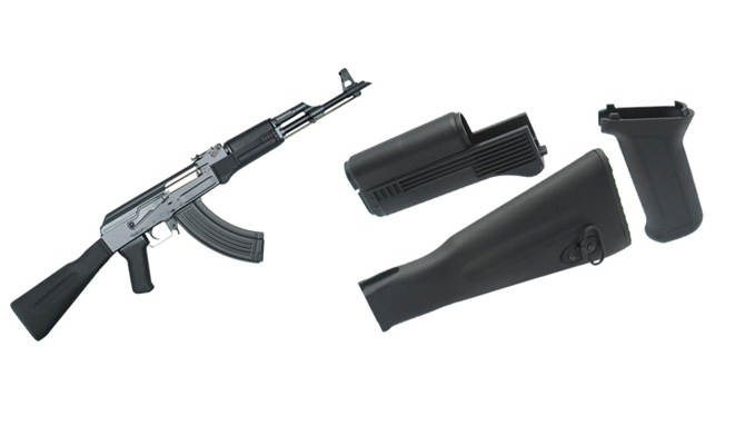 Stock kit for AK-47, black, King Arms
