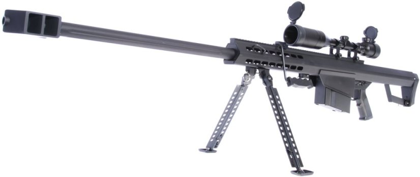 Barrett M82A1, bipod, scope, Snow Wolf, SW-02A