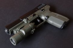 FN 5-7 with flashlight, foliage green, GBB, Tokyo Marui
