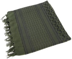 Pañuelo shemag, 110 x 110, verde, negro, ACM