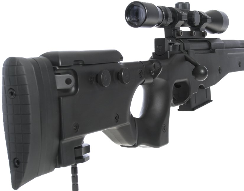 AW .338, black, Gas, bipod, scope, Well, G96D