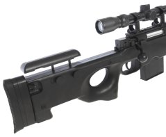 L96 AWS2, fekete, kétlábú állvány, távcső, továbbfejlesztett változat, Well, MB4402D