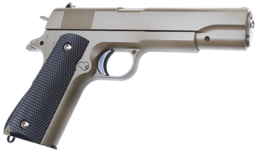 Colt M1911A1, fém, sivatagi, Galaxy, A&K, G.13D