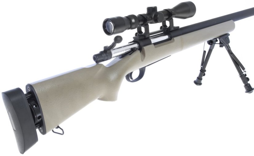 M24 Socom TAN, katonai, kétlábú állvány, távcső, Snow Wolf, SW-04JT++