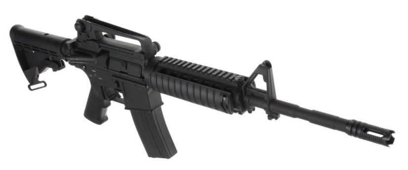 Power Custom M4A1 RIS, akkumulátor csőben, 160 m/s, AirsoftGuns, BY-051, BI-5181M