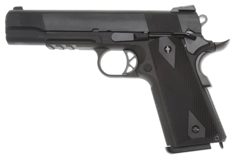 Colt M1911, noir, RIS, GBB, WE