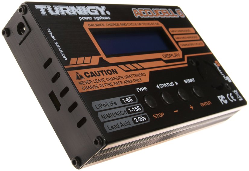 Gyors intelligens töltő, ACC6 12 V, Turnigy