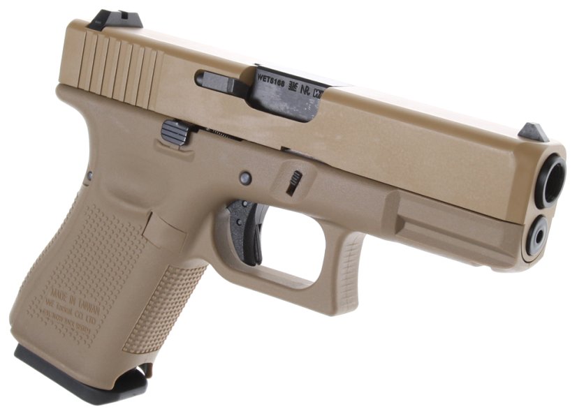 Glock 19, cadre 5e génération, beige, GBB, WE