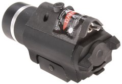 Latarka taktyczna, całkowicie metalowa, M7, LED, laser, czarna, ACM