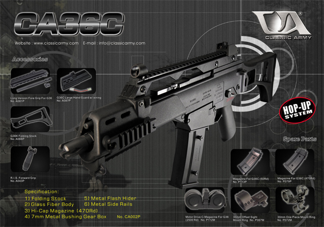 H&K CA36C, Classic Army