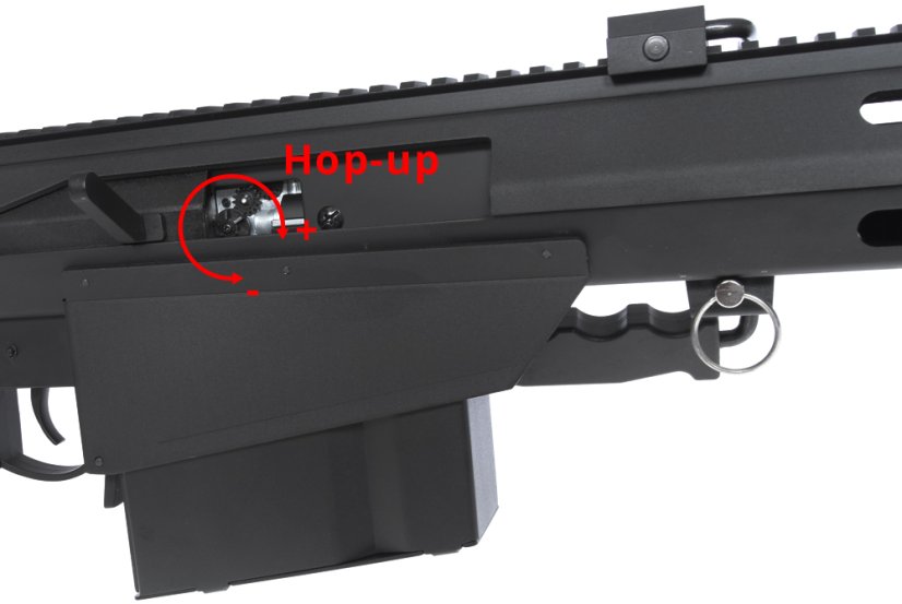 Barrett M107A1, black, bipod, Snow Wolf, SW-013