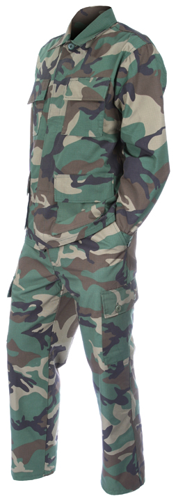 Complete US BDU uniform, woodland, S, ACM