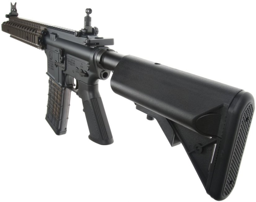 EMG Colt MK18 10.5 Inch Mod 1, DD RII, GBBR, Black/Brown Two Tone, Cyma CGS, COLT.1001