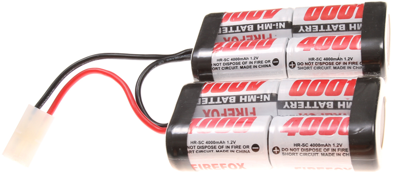 Battery, box type, 9.6V, 4000mAh, FireFox