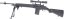 M14, fekete, kétlábú állvány, távcső, AGM, MP008