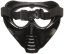 Protective mask, with lens, small, black, ACM