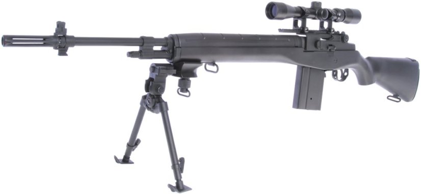 M14, black, bipod, scope, AGM, MP008