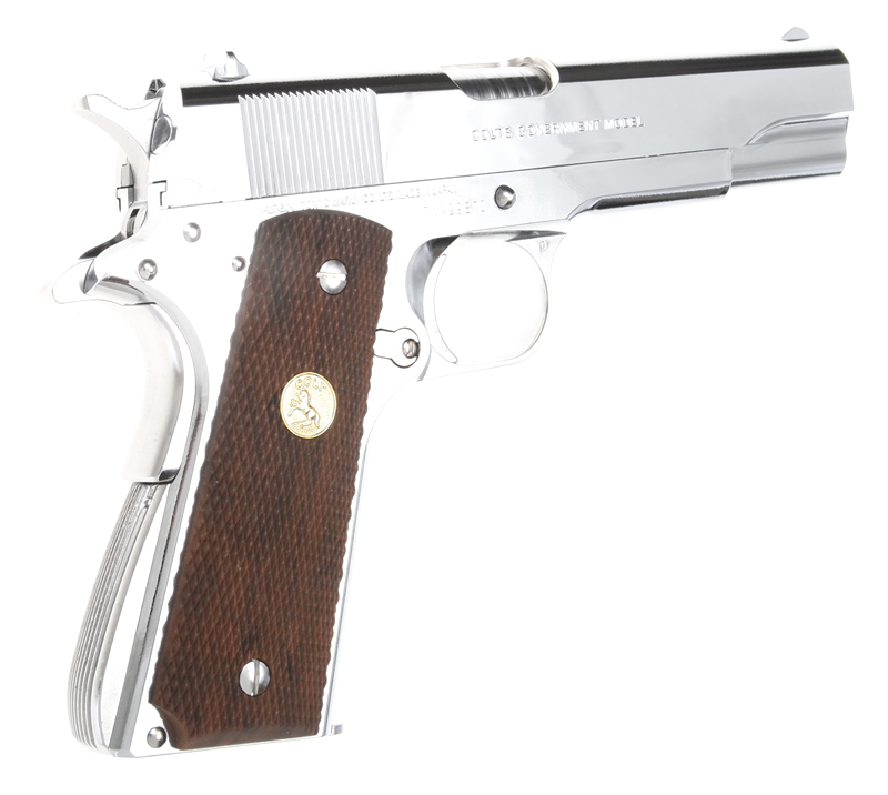 Colt Government Mark IV, Series 70, nickel finish, GBB, Tokyo Marui