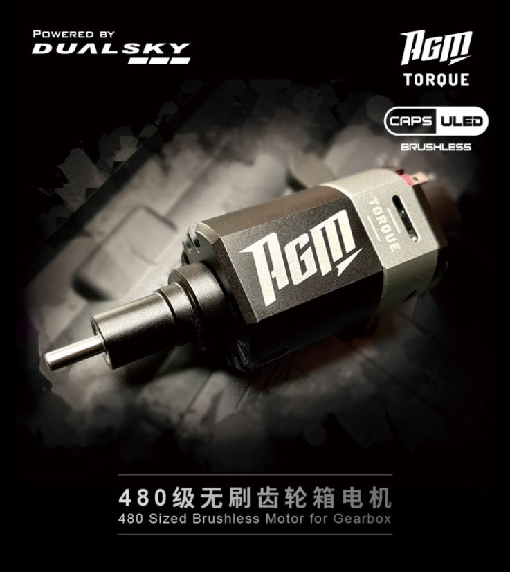 Hosszú motor AGM Torque, 480 osztály, kefe nélküli, Dualsky
