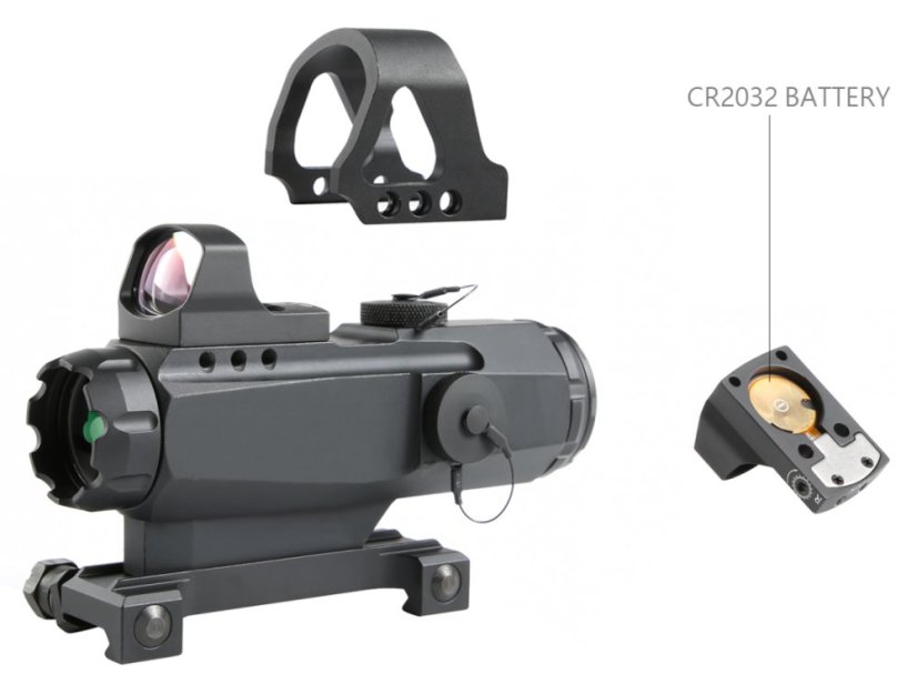 Lunette de visée 4x24 HAMR, viseur à point rouge DeltaPoint, T-Eagle