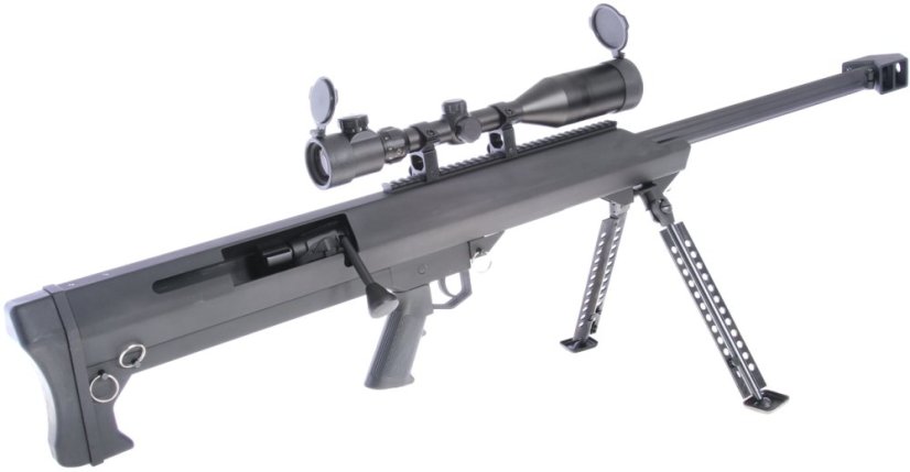 Barrett M99, kétlábú állvány, távcső, Snow Wolf, SW-01A