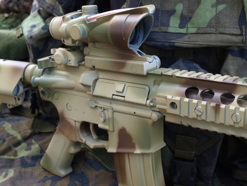 Camo egyedi KAC SR-15, 150 m/s, AirsoftGuns, E&C