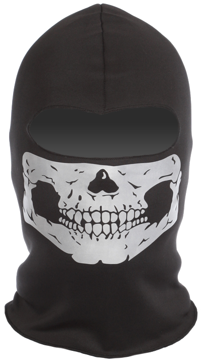 Balaclava Ghost, egy lyuk, fényvisszaverő faceskull, fekete, ACM