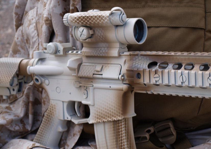 Camo egyedi KAC SR-15, 150 m/s, AirsoftGuns, E&C