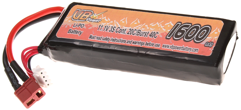 Akkumulátor, közepes blokk, Li-Pol, 11,1 V, 1600 mAh, 20C, VB Power