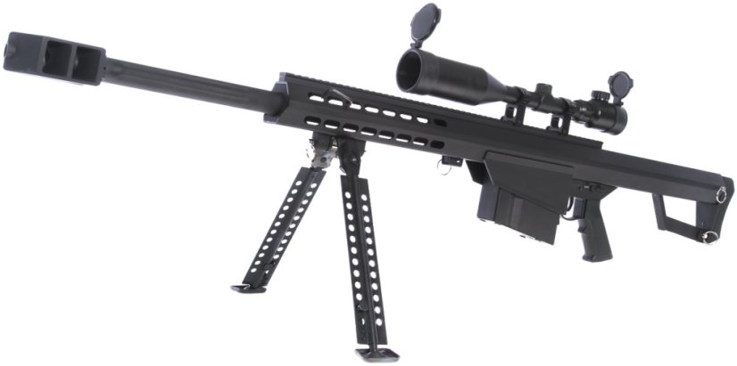 Barrett M82A1 CQB, bipod, scope, Snow Wolf, SW-02