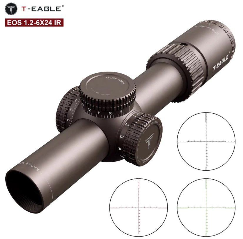Távcső EOS 1,2-6X24IR, megvilágítás, barna, T-Eagle