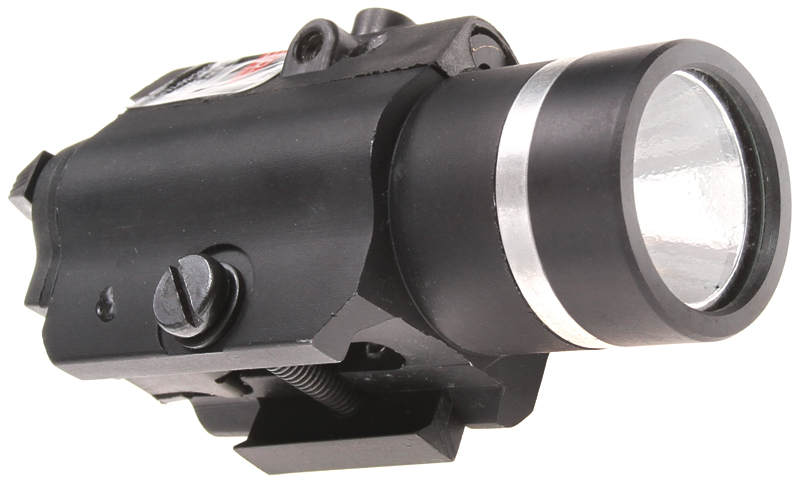 Tactical flashlight, full metal, M7, LED, laser, black, ACM