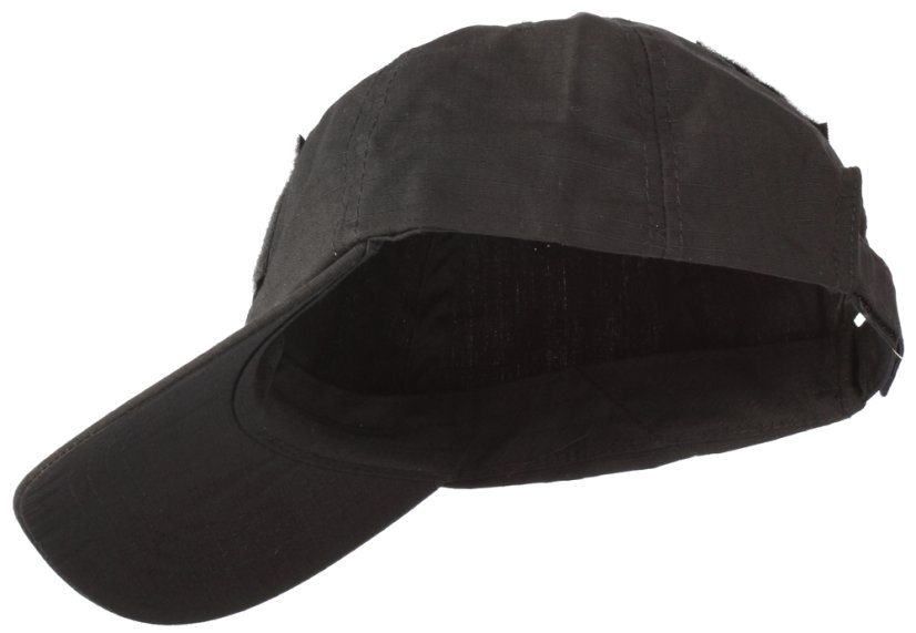 Baseball cap, velcro panels, black, ACM