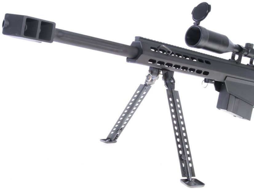 Barrett M82A1, bipod, scope, Snow Wolf, SW-02A